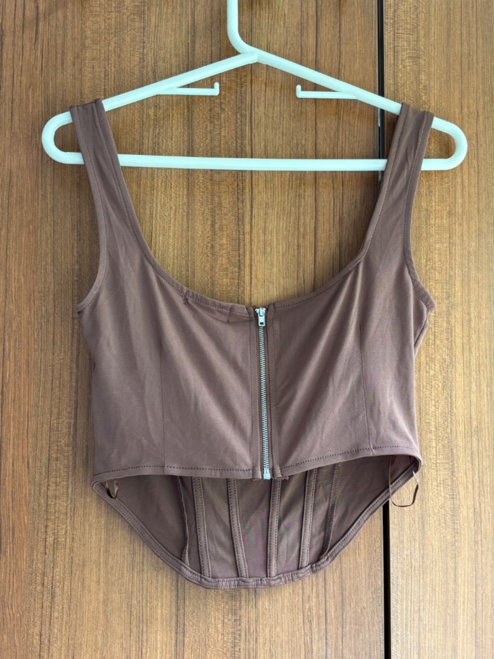 Wet Seal Mauve-Brown Corset Tank - Picture 2 of 5